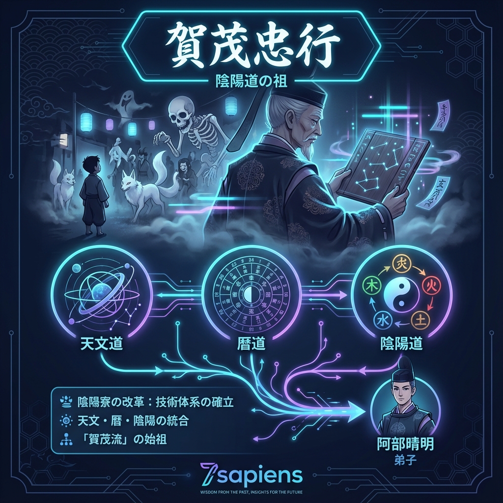 賀茂忠行：陰陽道の祖