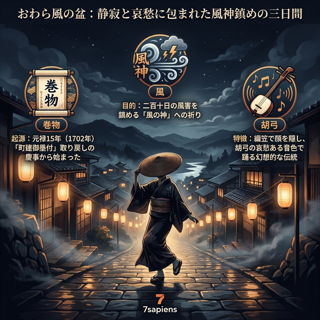 おわら風の盆：風神鎮めの祭り