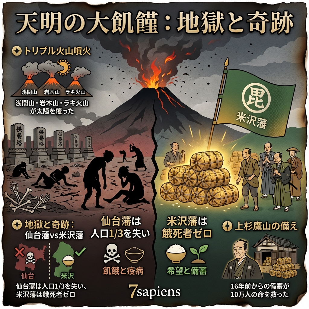 天明の大飢饉：危機管理の明暗